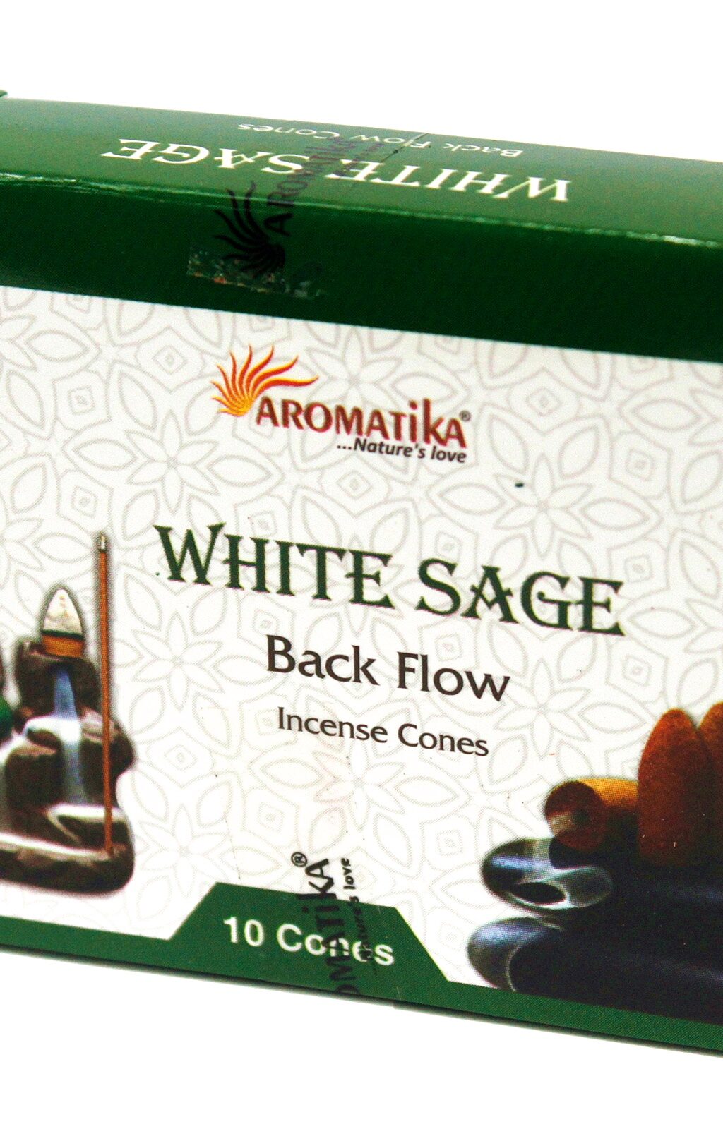 Kadzidełka Stożkowe Backflow Aromatika - Biała szałwia