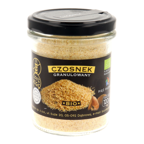 Czosnek granulowany BIO 120g Pięć Przemian