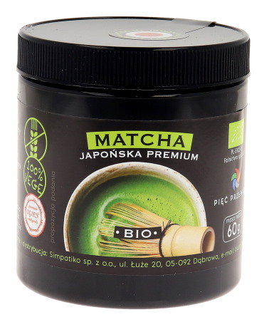 Matcha japońska premium BIO 60g Pięć Przemian Matcha japońska premium BIO 60g Pięć Przemian