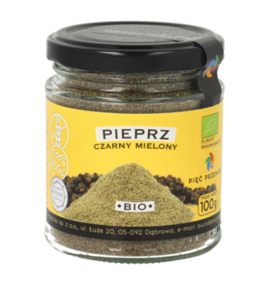 Pieprz czarny mielony BIO 100g Pięć Przemian