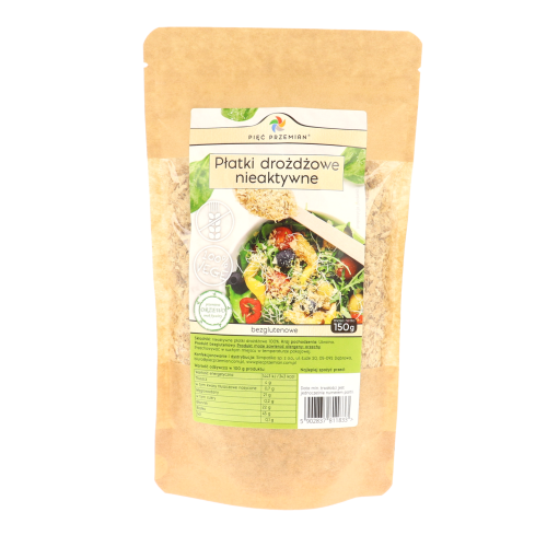 Płatki drożdżowe nieaktywne bezglutenowe 150g Pięć Przemian