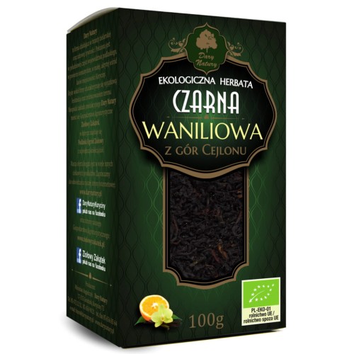 Herbata czarna waniliowa EKO 100g Dary Natury