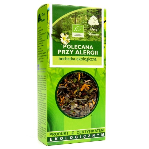Herbatka polecana przy Alergii EKO 50g Dary Natury