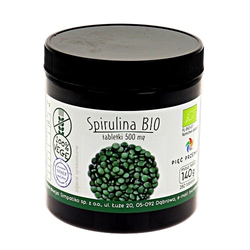 spirulina-bio-tabletki Spirulina BIO 500mg 280tabl Pięć Przemian