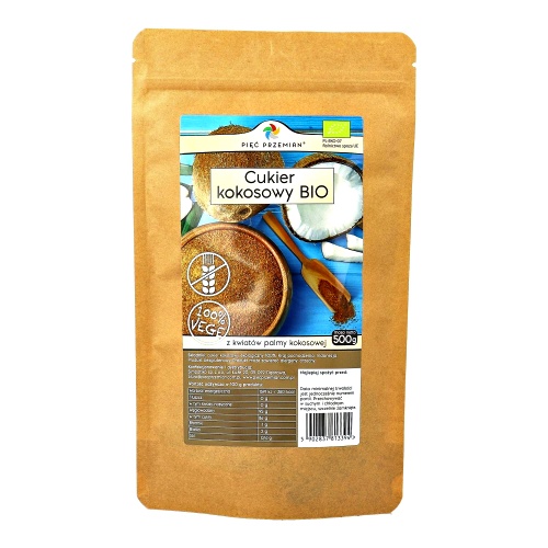 Cukier-kokosowy-BIO-500g Cukier Kokosowy BIO 500g Pięć Przemian