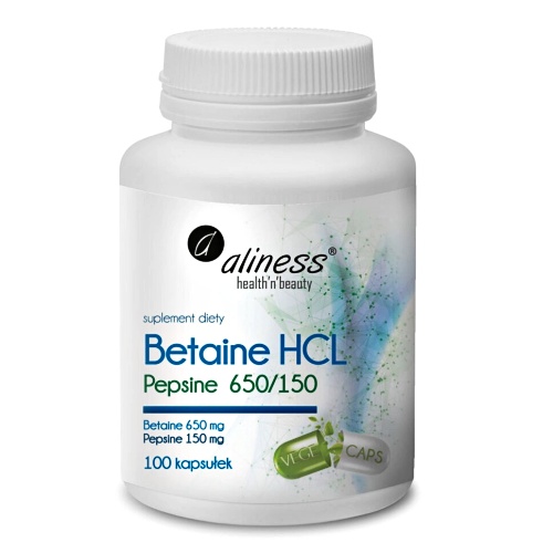 betainaHCL+pepsyna Betaina HCL + Pepsyna 100kaps. Aliness