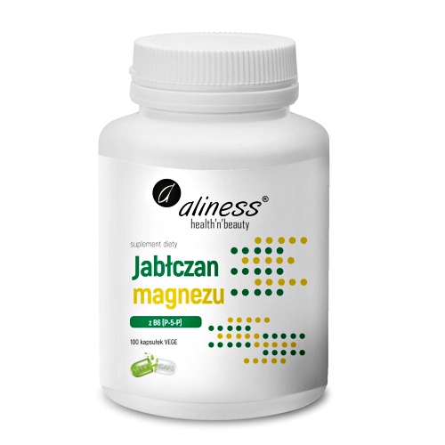 jablczan-magnezu-aliness Jabłczan Magnezu 100mg z B6 100kaps. Aliness
