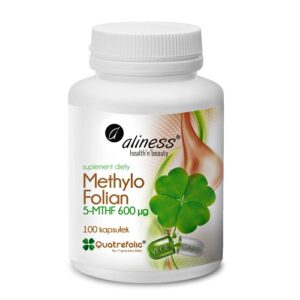 Methylo Folian Kwas Foliowy 600mcg 100kaps. Aliness