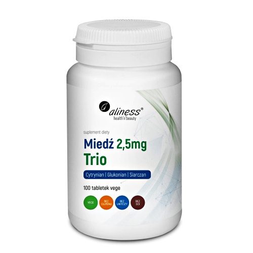 miedz-trio-aliness Miedź Trio 2,5mg 100tabl. Aliness