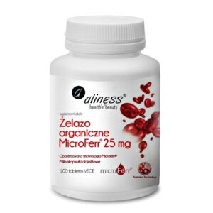 Żelazo Organiczne MicroFerr 25mg 100tabl. Aliness