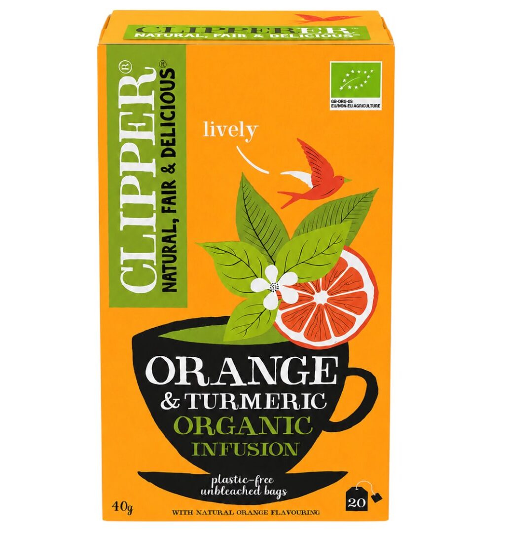 CLIPPER Herbatka Orange&Turmeric z kurkumą i pomarańczą BIO 20*2g