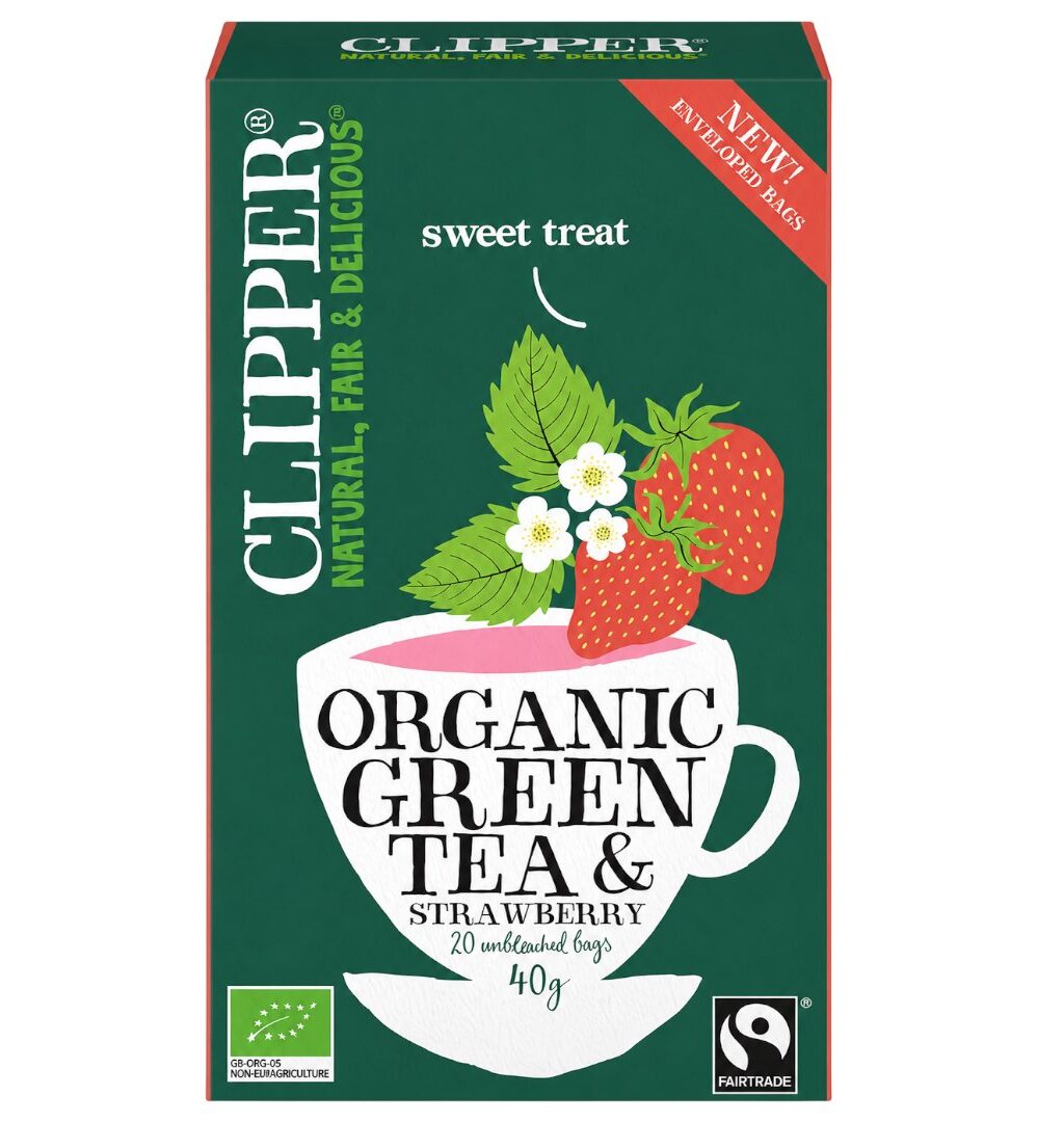 CLIPPER Herbata Zielona z truskawką FAIR TRADE BIO 20*2g CLIPPER Herbata Zielona z Truskawką Fair Trade BIO 20*2g