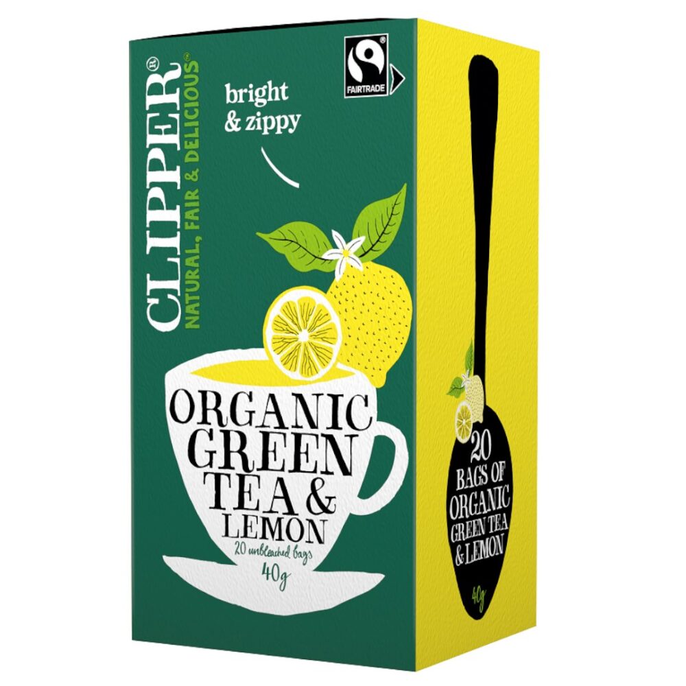 CLIPPER Herbata Zielona z Cytryną Fair Trade BIO 20*2g