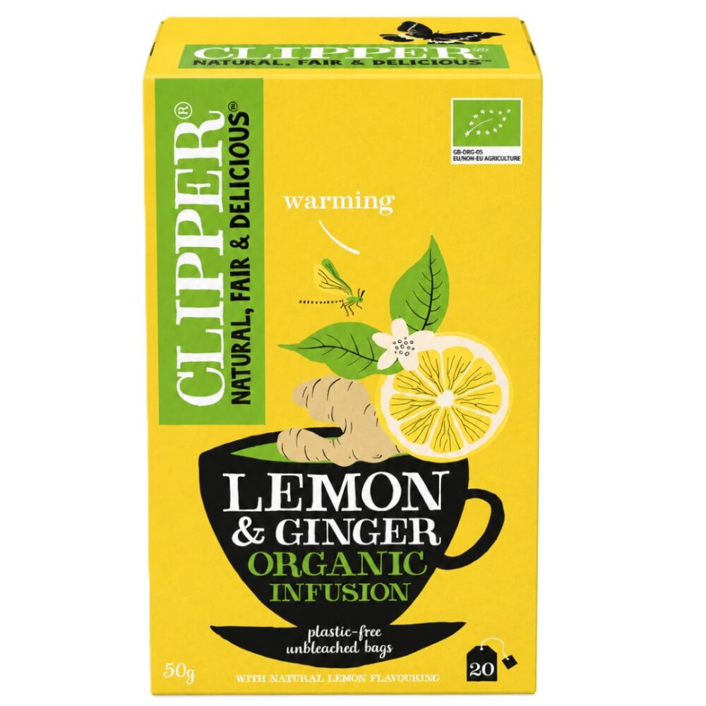 CLIPPER Herbatka Lemon&Ginger z imbirem i cytryną BIO 20*2,5g