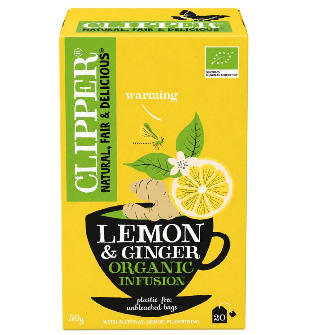 CLIPPER Herbatka Lemon&Ginger z imbirem i cytryną BIO 20*2,5g