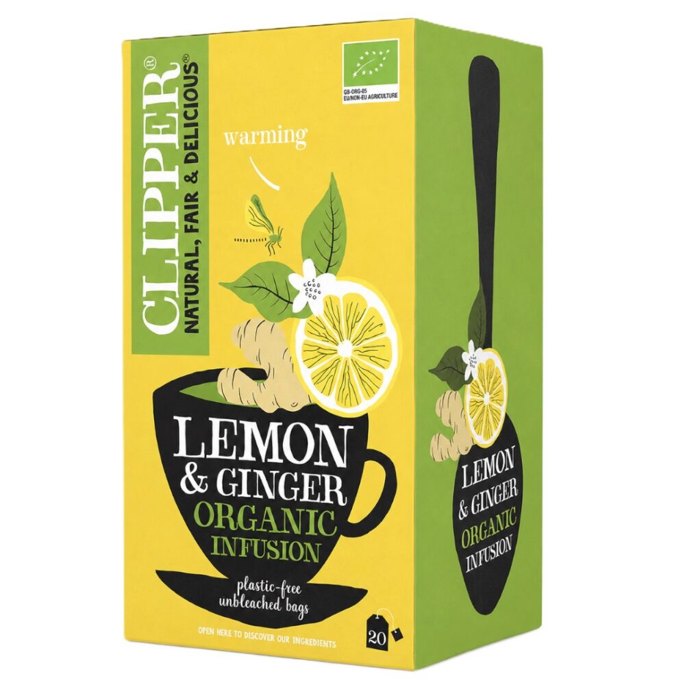 CLIPPER Herbatka Lemon&Ginger z imbirem i cytryną BIO 20*2,5g