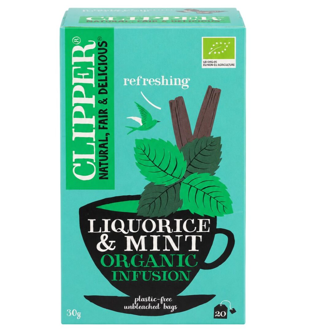 CLIPPER Herbatka Liquorice&Peppermint z lukrecją i miętą pieprzową BIO 20*1,5g