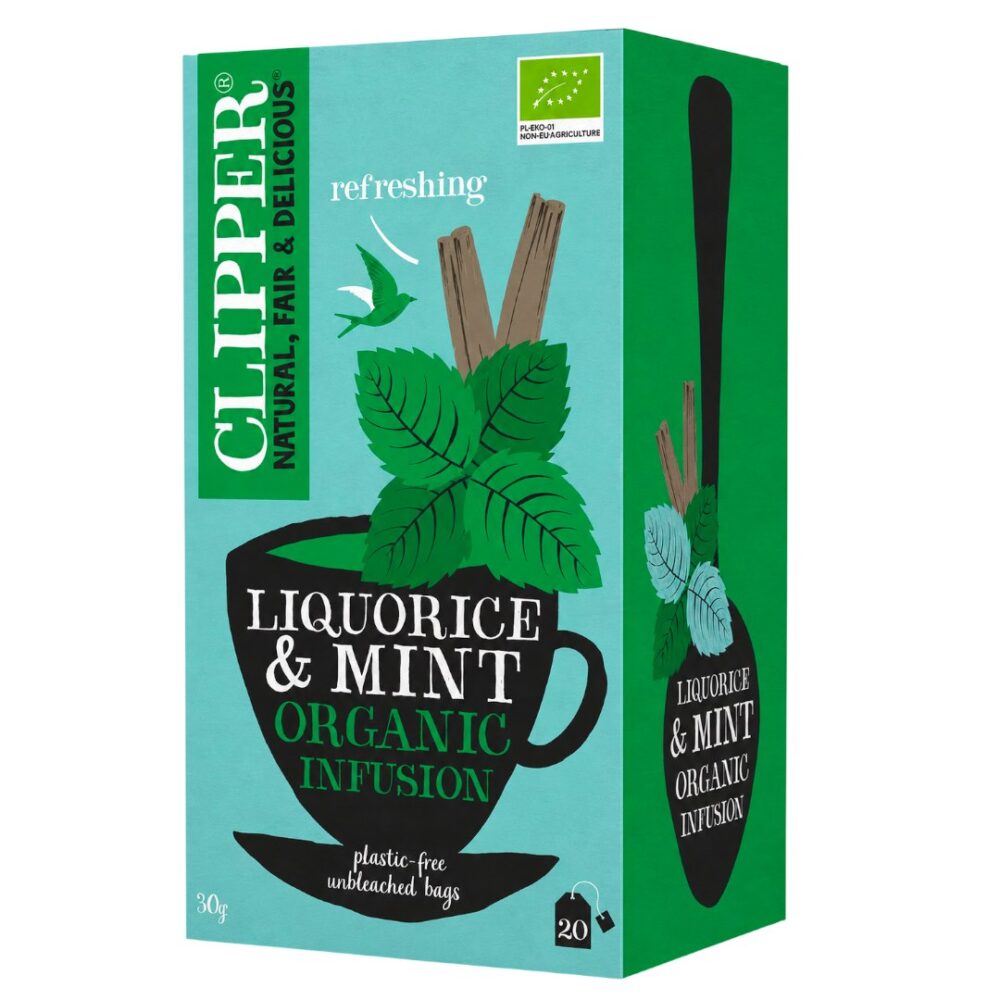 CLIPPER Herbatka Liquorice & Peppermint z lukrecją i miętą pieprzową BIO 20*1,5g CLIPPER Herbatka Liquorice&Peppermint z lukrecją i miętą BIO 20*1,5g