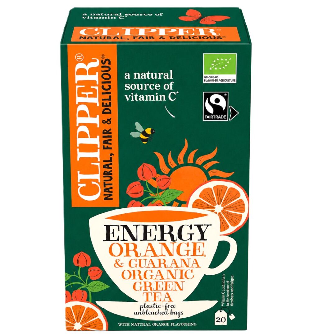 CLIPPER Herbata Zielona Reviving z acerolą i guaraną BIO 20*2g