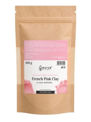 Glinka oryginalna francuska - Różowa 100g NATUR PLANET
