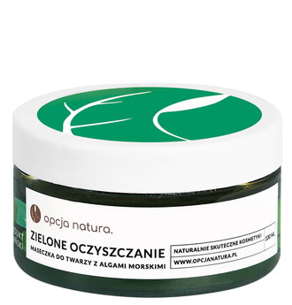 Zielone oczyszczanie maseczka do twarzy z algami morskimi 100ml OPCJA NATURA Zielone Oczyszczanie Maseczka z Algami 100ml OPCJA NATURA