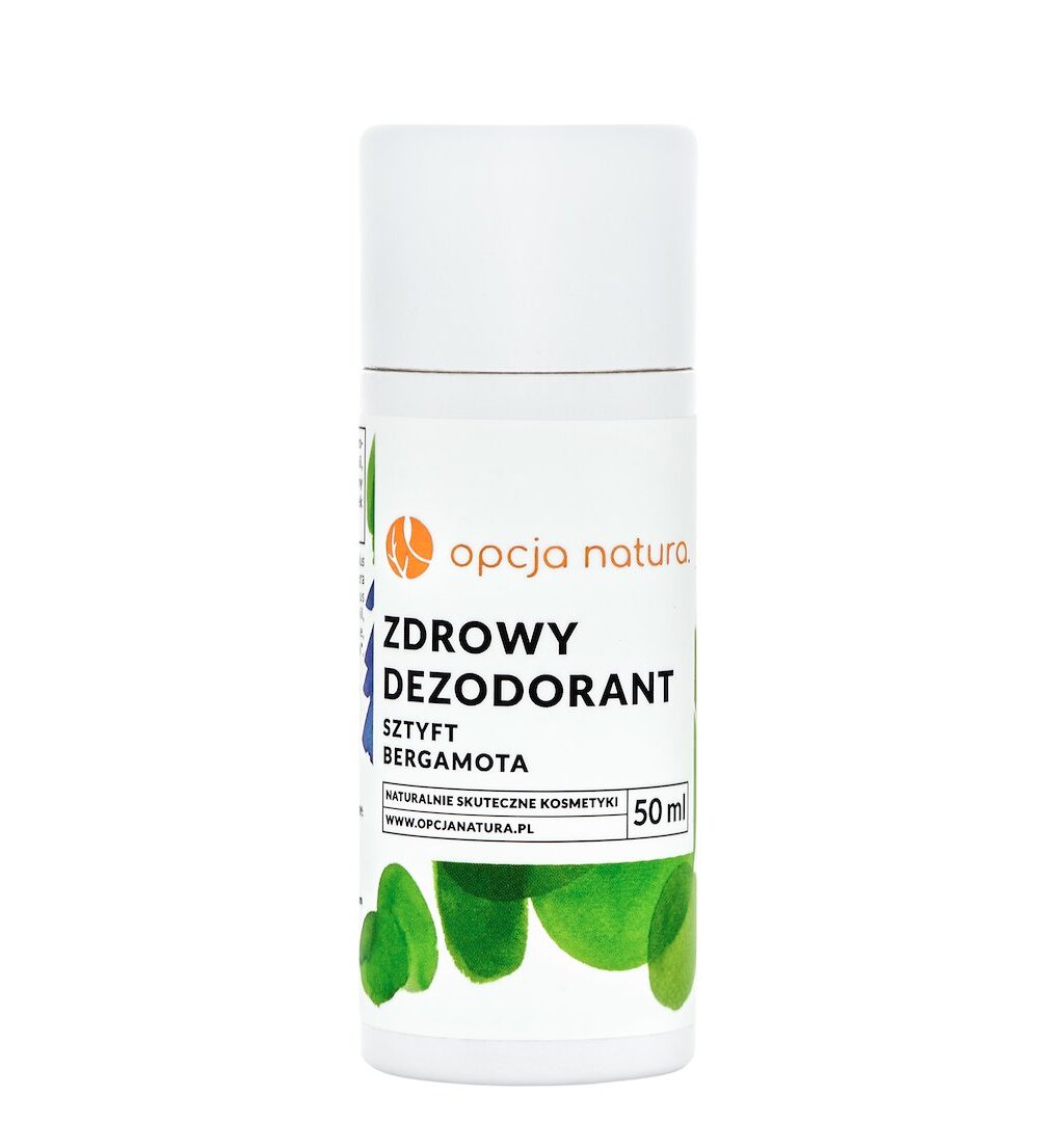 Zdrowy dezodorant SZTYFT bergamota 50ml OPCJA NATURA Zdrowy dezodorant SZTYFT bergamota 50ml OPCJA NATURA
