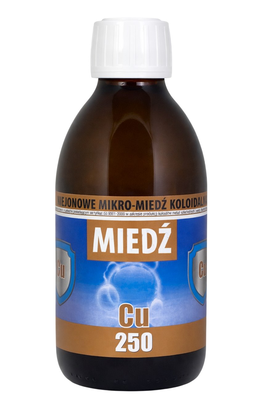 Mikro-Miedź koloidalna Cu250 25ppm 300ml PRO AKTIV