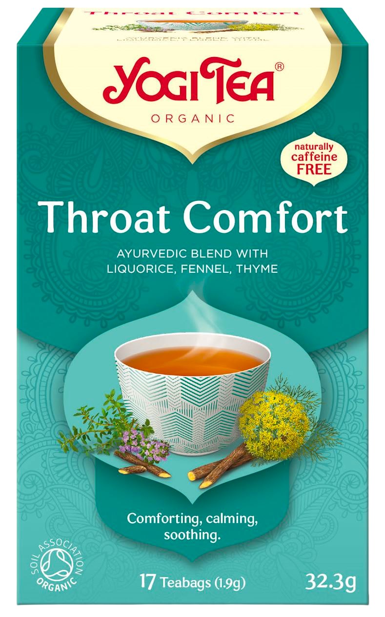 Herbatka ajurwedyjska Throat Comfort BIO 17*1,9g YOGI TEA
