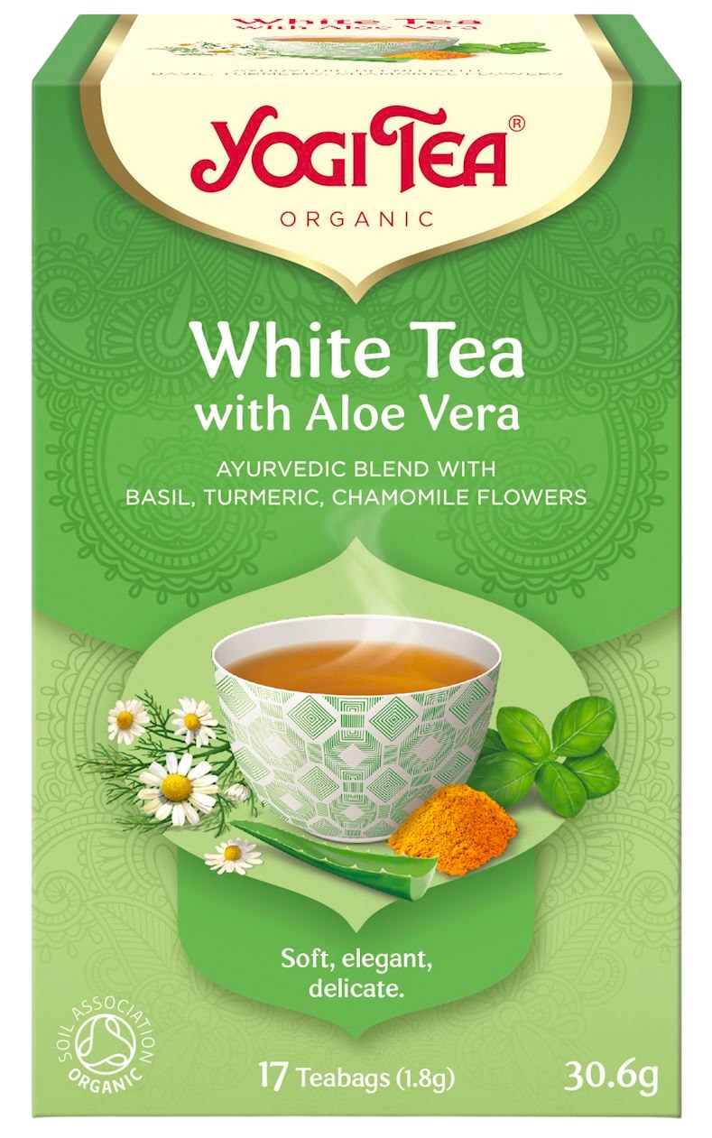 YOGI TEA Herbata White Tea with Aloe Vera – biała z aloesem BIO 17*1,8g Herbata White Tea & Aloe Vera BIO 17*1,8g YOGI TEA