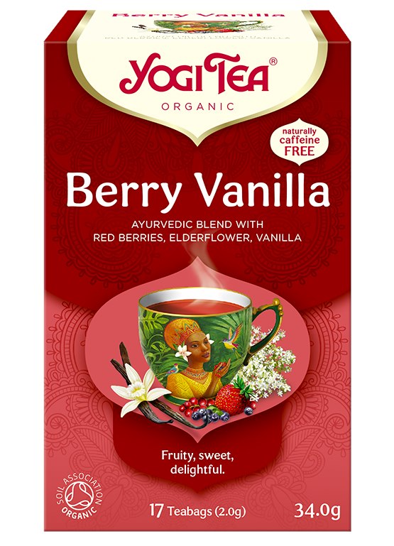 YOGI TEA Herbatka Berry Vanilla – czerwone owoce z wanilią BIO 17*2g Herbatka ajurwedyjska Berry Vanilla BIO 17*2g YOGI TEA