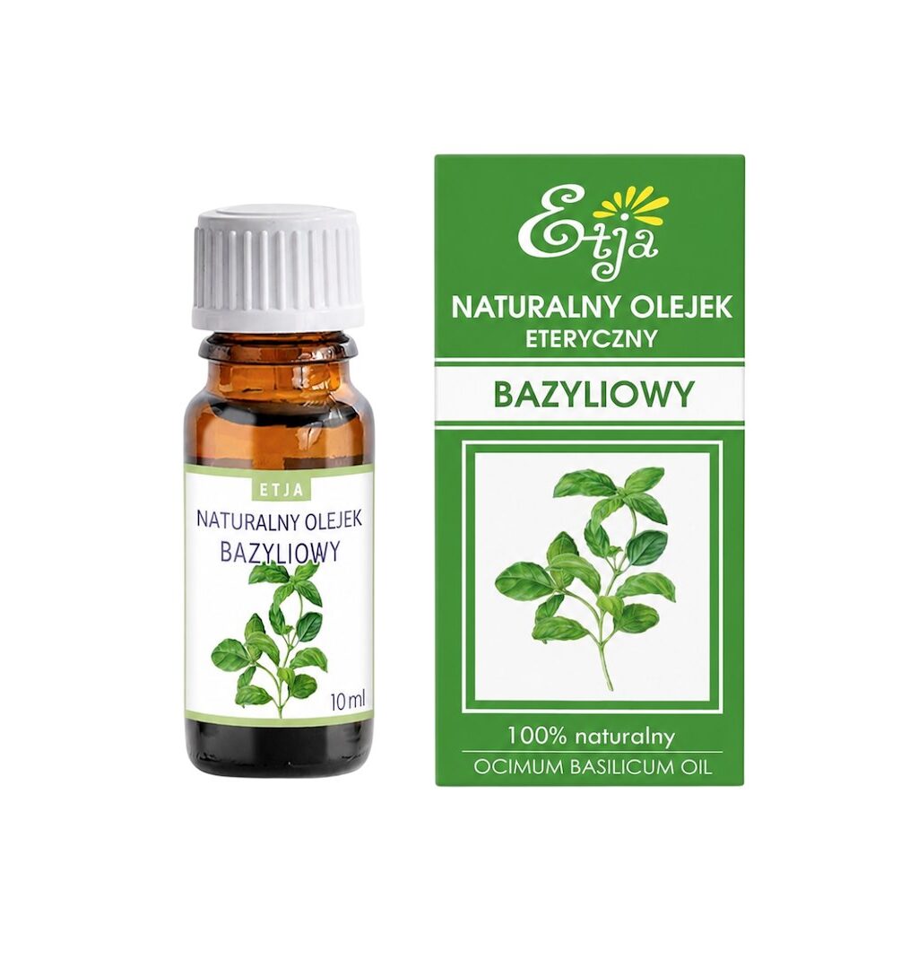 ETJA Olejek eteryczny naturalny – Bazyliowy 10ml Olejek Eteryczny Naturalny Bazyliowy 10ml ETJA