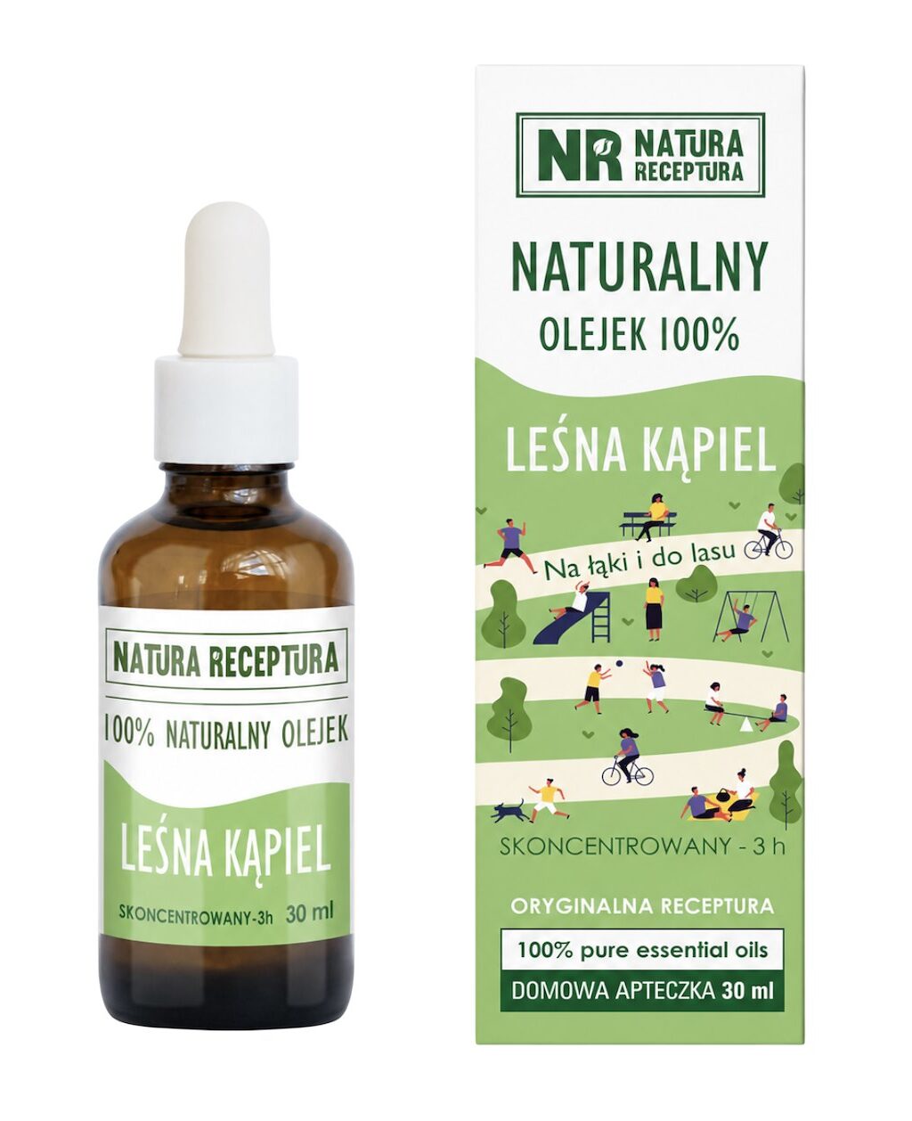 Olejek naturalny Leśna kąpiel 30ml pipeta + aplikator w kulce NATURA RECEPTURA Olejek Leśna Kąpiel 30ml pipeta + roll on NATURA RECEPTURA