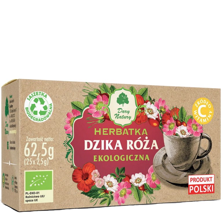 Herbatka Dzika Róża EKO 25*2,5g DARY NATURY