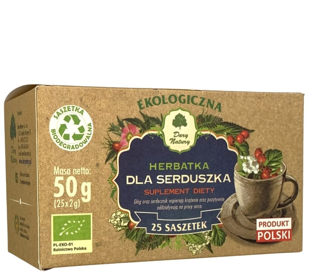 Herbatka Dla serduszka fix BIO 25*2g DARY NATURY Herbatka dla Serduszka EKO 25*2g DARY NATURY