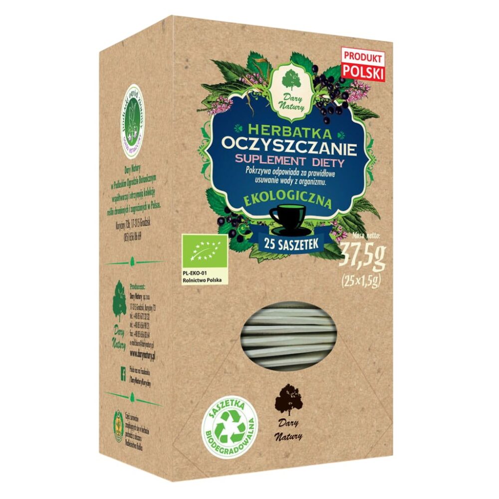 Herbatka Oczyszczanie fix BIO 25*1,5g DARY NATURY Herbatka Oczyszczanie EKO 25*1,5g DARY NATURY