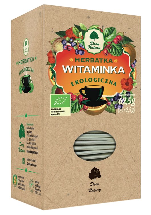 Herbatka Witaminka fix BIO 25*2,5g DARY NATURY Herbatka Witaminka EKO 25*2,5g DARY NATURY