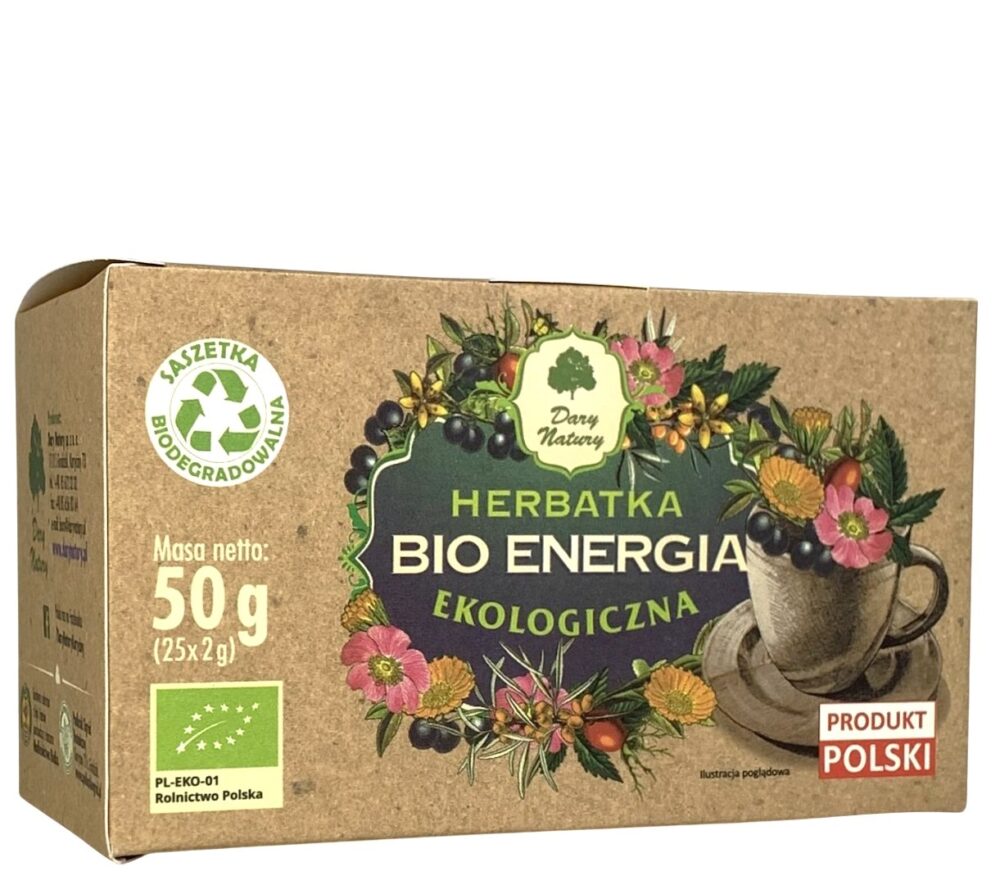 Herbatka Bio-energia fix BIO 25*2g DARY NATURY Herbatka Bio-Energia EKO 25*2g DARY NATURY