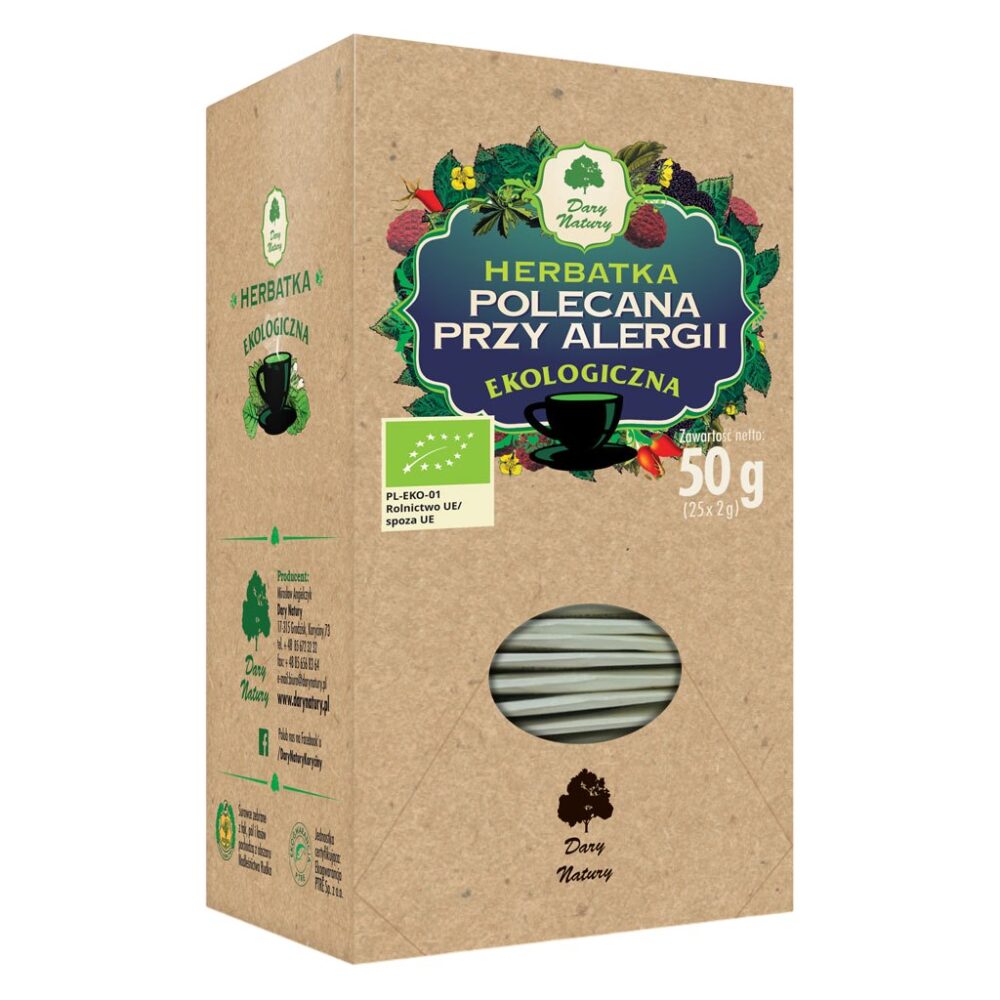 Herbatka Polecana przy Alergii EKO 25*2g Dary Natury