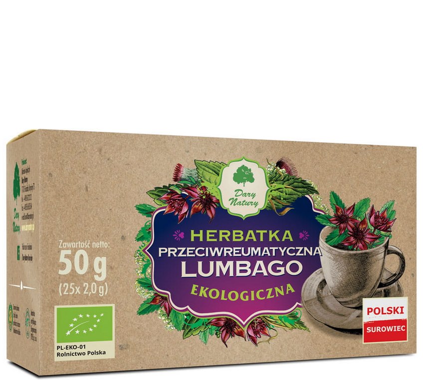 Herbatka Przeciwreumatyczna Lumbago EKO 25*2g Dary Natury