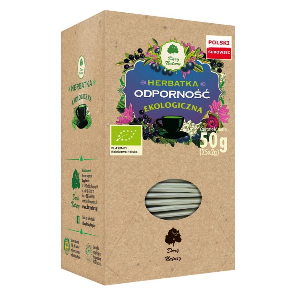 Herbatka Odporność fix BIO 25*2g DARY NATURY Herbatka Odporność EKO 25*2g DARY NATURY