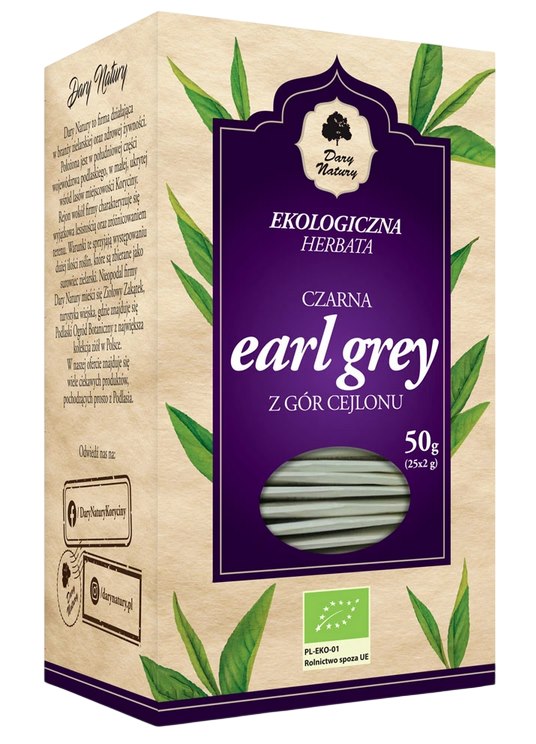 Herbata Czarna Earl Grey fix BIO 25*2g DARY NATURY Herbata Czarna Earl Grey EKO 25*2g DARY NATURY