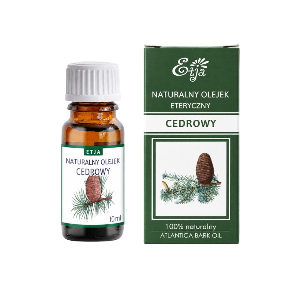 ETJA Olejek eteryczny naturalny – Cedrowy 10ml Olejek Eteryczny Naturalny Cedrowy 10ml ETJA
