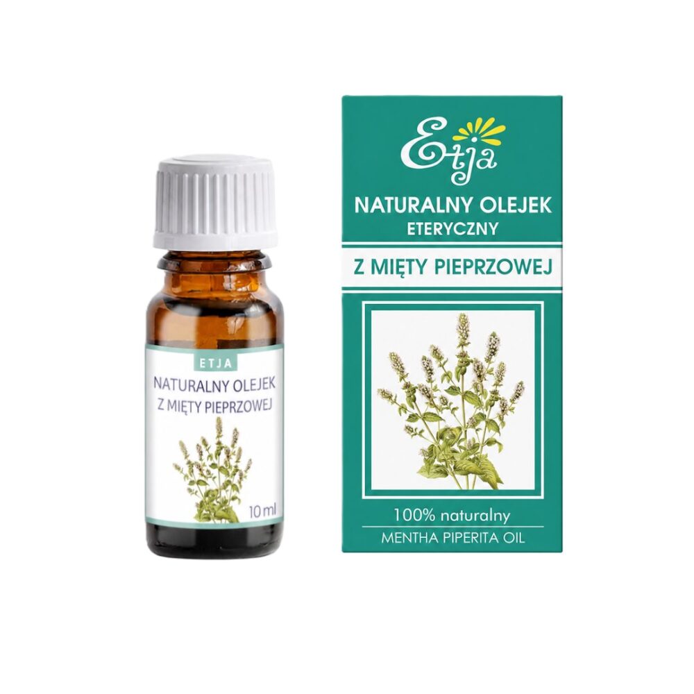 ETJA Olejek eteryczny naturalny – z Mięty Pieprzowej 10ml Olejek Eteryczny Naturalny z Mięty Pieprzowej 10ml ETJA