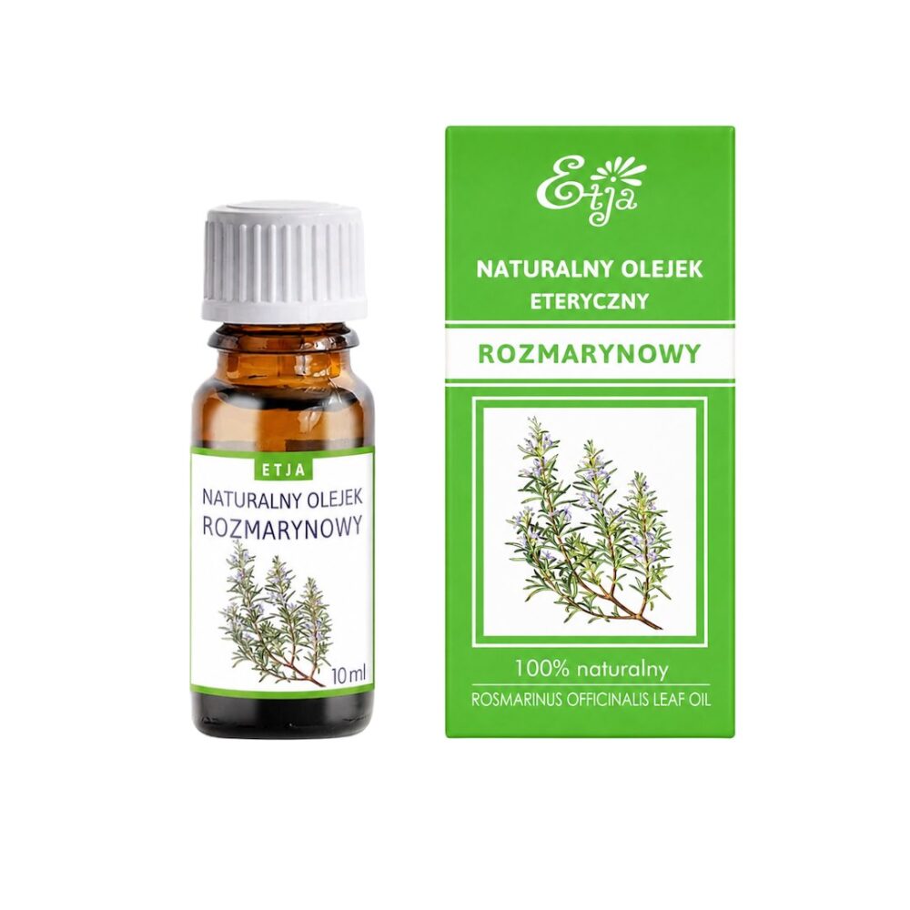ETJA Olejek eteryczny naturalny – Rozmarynowy 10ml Olejek Eteryczny Naturalny Rozmarynowy 10ml ETJA