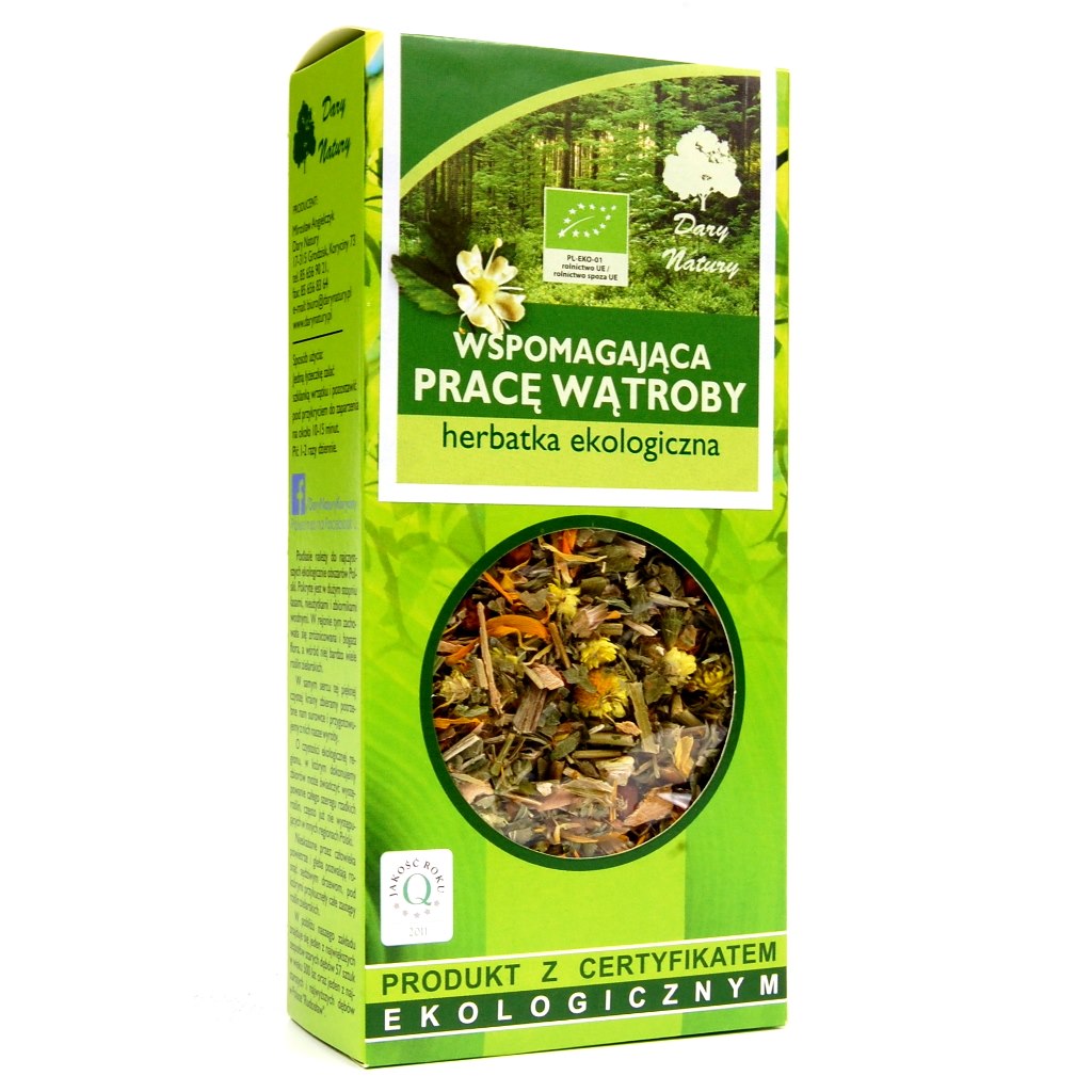 Herbatka Wspomagająca pracę wątroby BIO 50g DARY NATURY Herbatka wspomagająca pracę Wątroby BIO 50g DARY NATURY