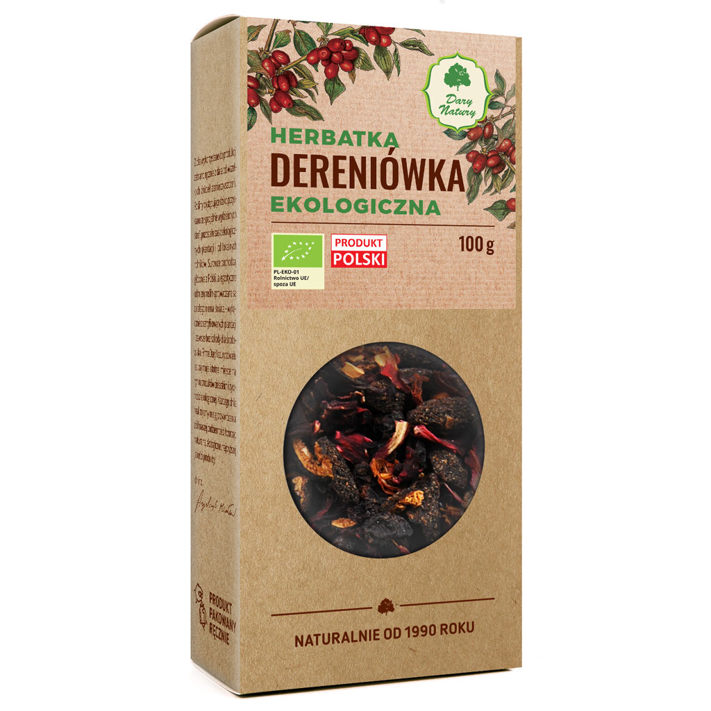 Herbatka Dereniówka BIO 100g DARY NATURY Herbatka Dereniówka BIO 100g DARY NATURY