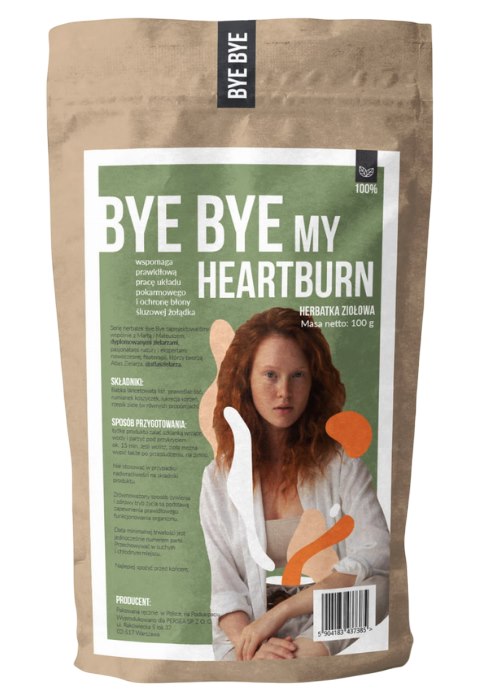 Herbatka BYE BYE my heartburn 100g (zgaga, refluks, odbijanie) Herbatka BYE BYE My Heartburn 100g (zgaga)