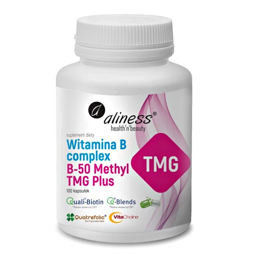 b-complex_B50-methyl Witamina B-complex B-50 Methyl TMG 100kaps. vege Aliness