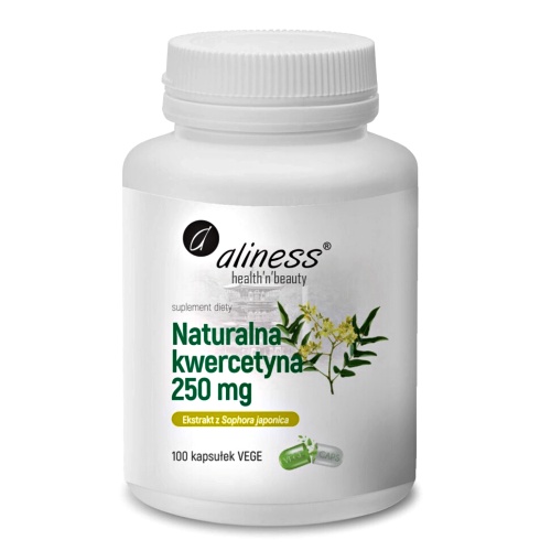 kwercetyna Naturalna Kwercetyna 250mg 100kaps. vege Aliness